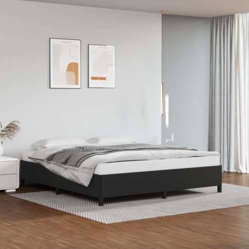 Okvir za krevet crni 160x200 cm od umjetne kože Cijena