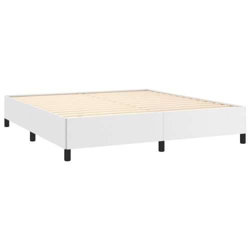 Okvir za krevet bijela 160x200 cm od umjetne kože Cijena