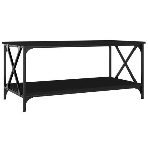 Stolić za kavu crni 100x50x45 cm konstruirano drvo i željezo - Crna 1 100 cm 50 cm Cijena