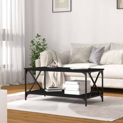 Stolić za kavu crni 100x50x45 cm konstruirano drvo i željezo - Crna 1 100 cm 50 cm Cijena