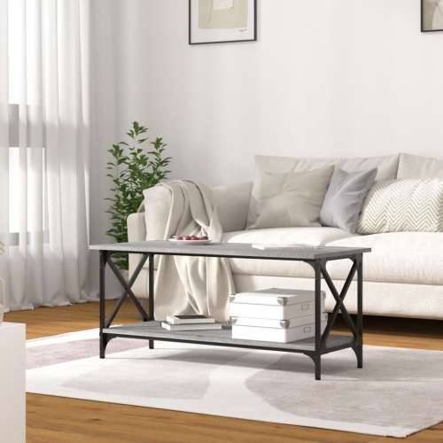 Stolić za kavu sonoma sivi 100x45x45 cm od drva i željeza - Sivi hrast sonoma 1 100 cm 45 cm Cijena