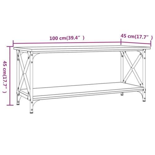Stolić za kavu sonoma sivi 100x45x45 cm od drva i željeza - Sivi hrast sonoma 1 100 cm 45 cm Cijena