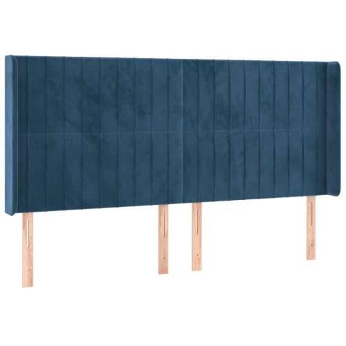 LED uzglavlje tamnoplavo 203 x 16 x 118/128 cm od tkanine - Tamno plava 203 x 16 x 118/128 cm 1 Cijena