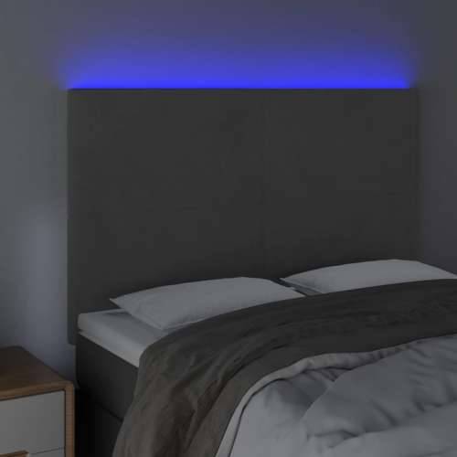 LED uzglavlje tamnosivo 144x5x118/128 cm baršunasto - Tamno siva 144 x 5 x 118/128 cm 1 Cijena