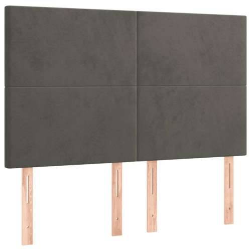 LED uzglavlje tamnosivo 144x5x118/128 cm baršunasto - Tamno siva 144 x 5 x 118/128 cm 1 Cijena