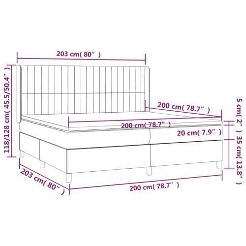 Krevet s oprugama i madracem tamnoplavi 200x200 cm baršunasti - Tamno plava 200 x 200 cm Okomite pruge Cijena