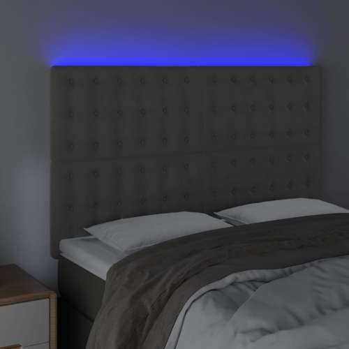 LED uzglavlje svjetlosivo 144x5x118/128 cm baršunasto - Svjetlosiva 144 x 5 x 118/128 cm 1 Cijena