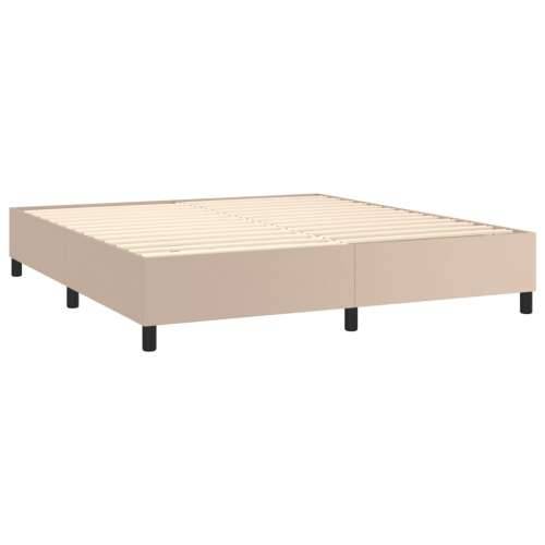 Krevet box spring s madracem cappuccino 180x200 cm umjetna koža - Boja cappuccina 180 x 200 cm Obično s čavlima Cijena