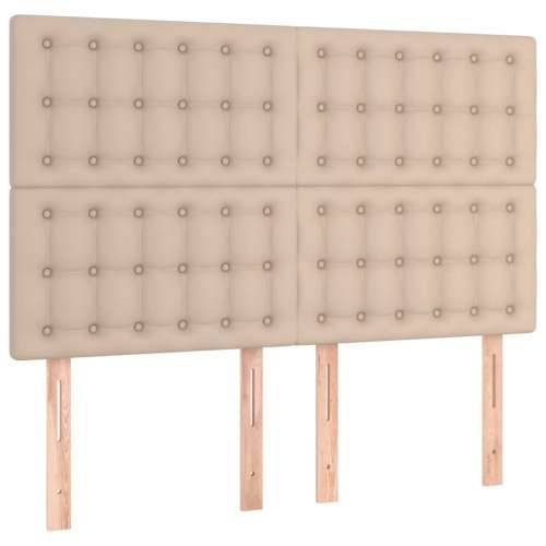Krevet s oprugama i madrac cappuccino 140x190cm od umjetne kože - Boja cappuccina 140 x 190 cm gumbi Cijena