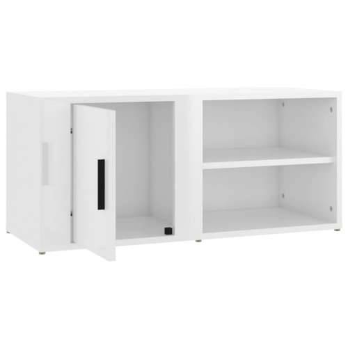 TV ormarić sjajni bijeli 80 x 31,5 x 36 cm konstruirano drvo - Visoko sjajno bijela 1 Cijena