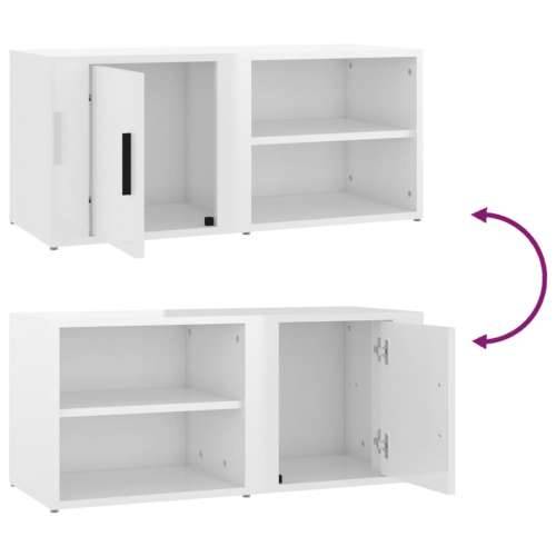 TV ormarić sjajni bijeli 80 x 31,5 x 36 cm konstruirano drvo - Visoko sjajno bijela 1 Cijena