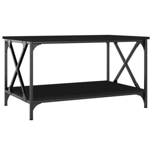 Stolić za kavu crni 80x50x45 cm konstruirano drvo i željezo - Crna 1 80 cm 50 cm Cijena