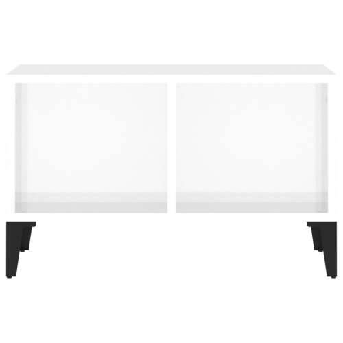 Stolić za kavu sjajni bijeli 60x50x36,5 cm konstruirano drvo - Visoko sjajno bijela 1 Cijena