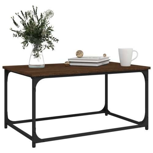 Stolić za kavu smeđa boja hrasta 80x50x40 cm od drva i željeza - Smeđi hrast 1 80 cm Cijena