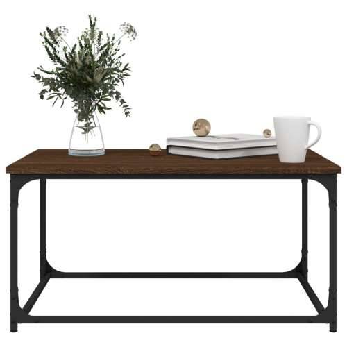 Stolić za kavu smeđa boja hrasta 80x50x40 cm od drva i željeza - Smeđi hrast 1 80 cm Cijena