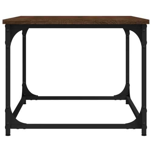 Stolić za kavu smeđa boja hrasta 80x50x40 cm od drva i željeza - Smeđi hrast 1 80 cm Cijena