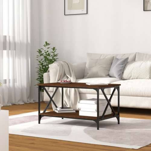 Stolić za kavu smeđi 80x50x45 cm konstruirano drvo i željezo - Smeđi hrast 1 80 cm 50 cm Cijena