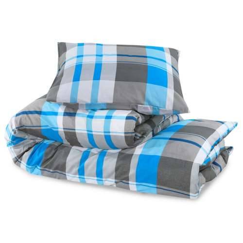 Set posteljine za poplun plavo-sivi 200 x 200 cm pamučni - plava i siva 200 x 200 cm + 80 x 80 cm 1 Cijena