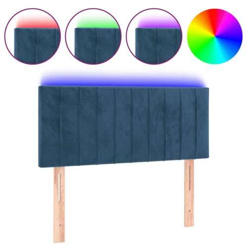 LED uzglavlje tamnoplavo 100x5x78/88 cm baršunasto - Tamno plava 100 x 5 x 78/88 cm 1 Cijena
