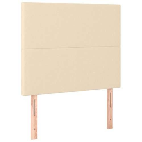 Krevet box spring s madracem LED krem 90x190 cm od tkanine - Krema 90 x 190 cm Gladak dizajn Cijena