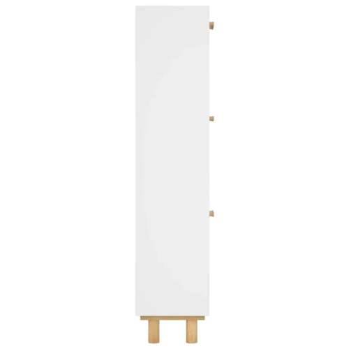 Ormarić za cipele bijeli 52 x 25 x 115 cm drvo i prirodni ratan - Bijela 1 115 cm 25 cm Cijena
