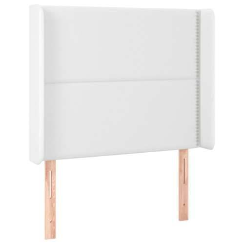 Krevet box spring s madracem LED bijeli 80x200 cm umjetna koža - Bijela 80 x 200 cm Obično s čavlima Cijena