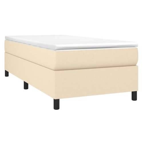 Krevet s oprugama i madracem krem 90 x 190 cm od tkanine - Krema 90 x 190 cm 35 cm Cijena