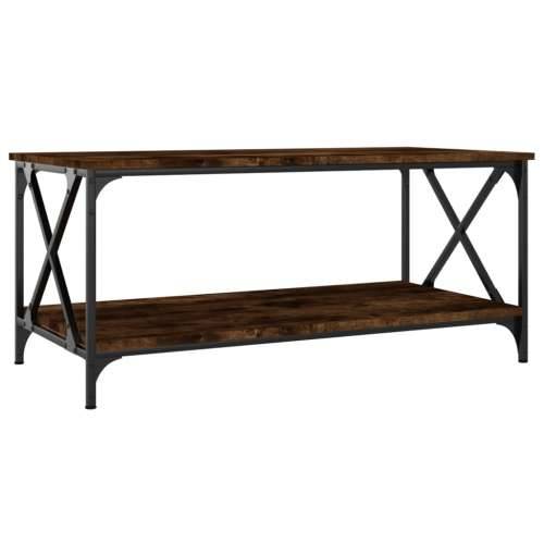 Stolić za kavu boja hrasta 100x50x45 cm od drva i željeza - Dimljeni hrast 1 100 cm 50 cm Cijena