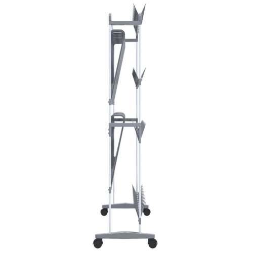 Stalak za cipele s kotačićima srebrni 89 x 27 x120 cm Cijena