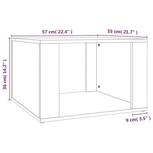 Noćni ormarić boja hrasta 57 x 55 x 36 cm od konstruiranog drva - Dimljeni hrast 1 Cijena