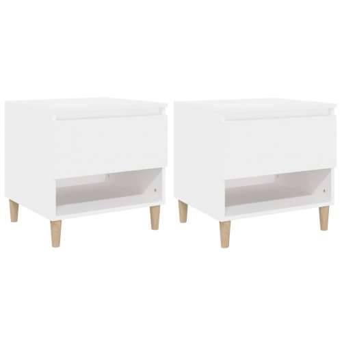 Noćni ormarići 2 kom bijeli 50 x 46 x 50 cm konstruirano drvo - Bijela 2 Cijena