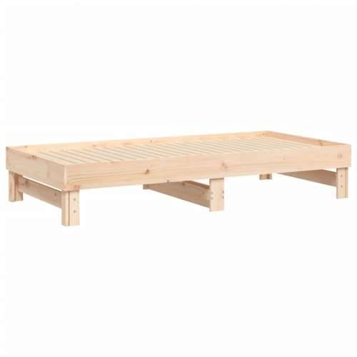 Dnevni ležaj na izvlačenje 2 x (75x190) cm od masivne borovine - Prirodna 2x (75 x 190) cm Cijena