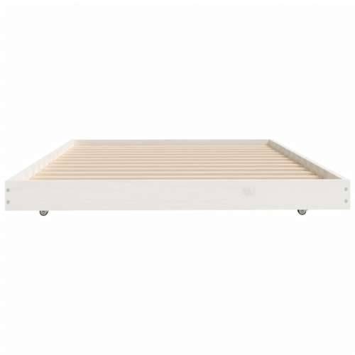 Okvir kreveta bez madraca bijeli 90 x 200 cm masivna borovina - Bijela 90 x 200 cm Cijena