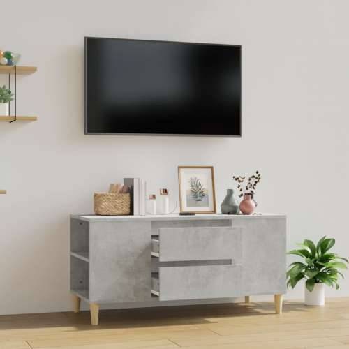 TV ormarić boja betona 102 x 44,5 x 50 cm od konstruiranog drva - Beton siva 1 Cijena