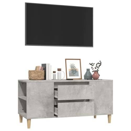 TV ormarić boja betona 102 x 44,5 x 50 cm od konstruiranog drva - Beton siva 1 Cijena