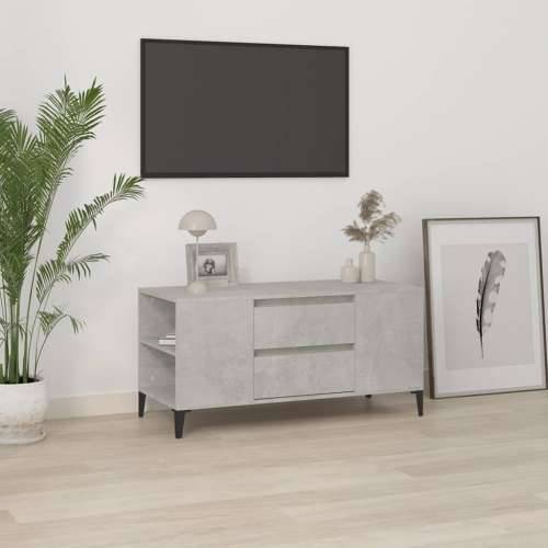 TV ormarić boja betona 102 x 44,5 x 50 cm od konstruiranog drva - Beton siva 1 Cijena