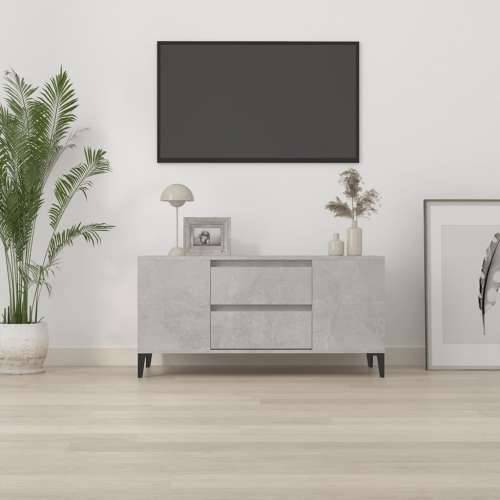 TV ormarić boja betona 102 x 44,5 x 50 cm od konstruiranog drva - Beton siva 1 Cijena