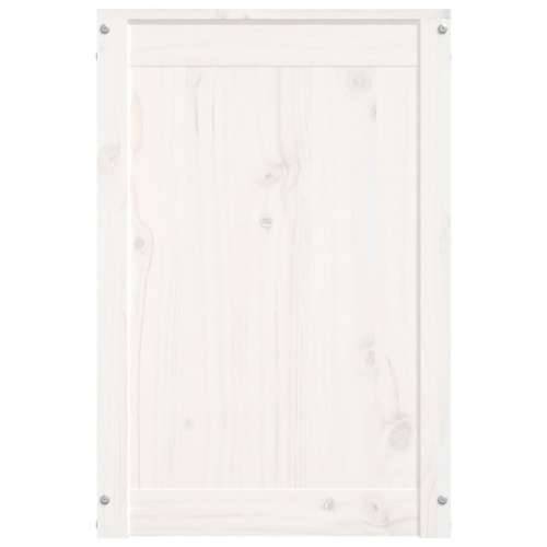 Kutija za rublje bijela 44 x 44 x 66 cm od masivne borovine - Bijela 44 x 44 x 66 cm 1 Cijena