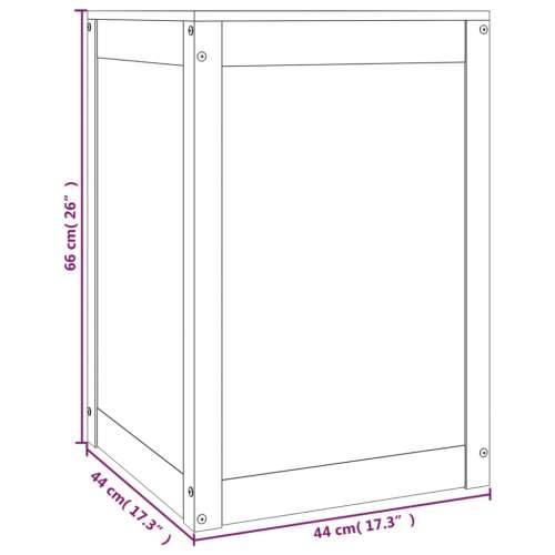 Kutija za rublje bijela 44 x 44 x 66 cm od masivne borovine - Bijela 44 x 44 x 66 cm 1 Cijena