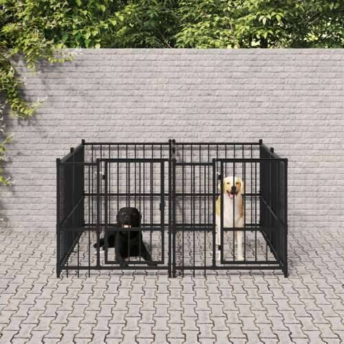 Vanjski kavez za pse čelični 3,75 m²
