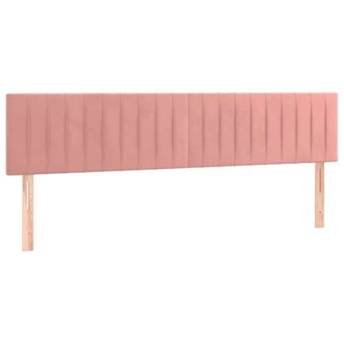 Krevet box spring s madracem LED ružičasti 200x200cm baršunasti - Ružičasta 200 x 200 cm Okomite pruge Cijena