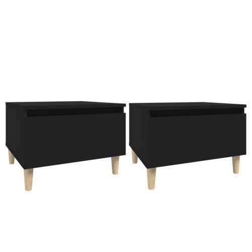 Bočni stolići 2 kom crni 50 x 46 x 35 cm od konstruiranog drva - Crna 2 Cijena
