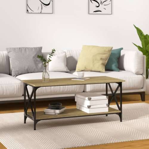 Stolić za kavu crni 100x45x45 cm konstruirano drvo i željezo - Crna 1 100 cm 45 cm Cijena