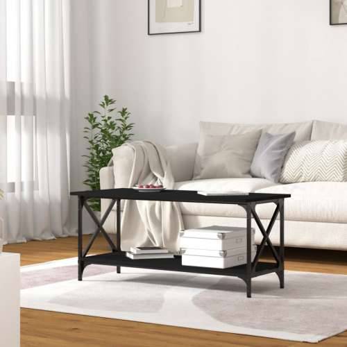 Stolić za kavu crni 100x45x45 cm konstruirano drvo i željezo - Crna 1 100 cm 45 cm Cijena