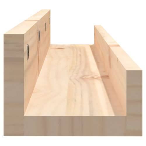 Zidne police 2 kom 80 x 12 x 9 cm od masivne borovine - Prirodna 80 x 12 x 9 cm 1 Cijena
