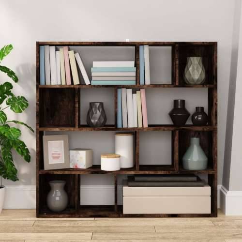 Ormarić za knjige / Paravan - Sobna pregrada boja hrasta 105x24x102 cm - Dimljeni hrast 1 Cijena