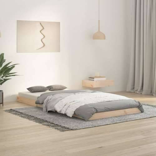 Okvir za krevet 90 x 200 cm od masivne borovine - Prirodna 90 x 200 cm Cijena