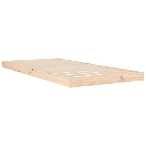 Okvir za krevet 90 x 200 cm od masivne borovine - Prirodna 90 x 200 cm Cijena