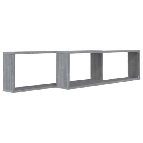 Kockaste zidne police 2 kom boja hrasta 100 x 15 x 30 cm drvene - Sivi hrast sonoma 2 1 Cijena