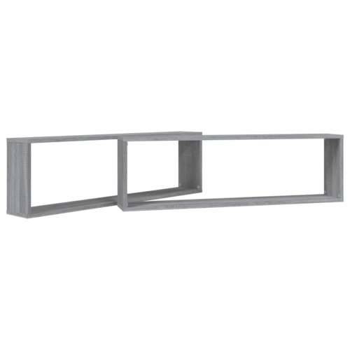 Kockaste zidne police 2 kom boja hrasta 100 x 15 x 30 cm drvene - Sivi hrast sonoma 2 1 Cijena